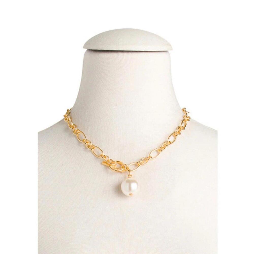 Pearl Chain Toggle Necklace
